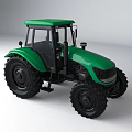 Green Agricultural Tractor Functional Vehicle With Cab And Large Wheels
