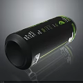 Sleek Black Beverage Can With Green Logo Text And 15 Percent Content Details