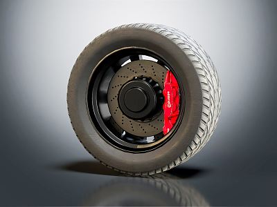 Modern tires car tires 3d model