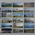 Diverse Scenery Collage Showcasing Mountain Views City Skylines Lakes Forests and Sunsets