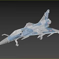 French Air Force Fighter Jet With Blue Gray Camouflage 5 NS Marking And Landing Gear