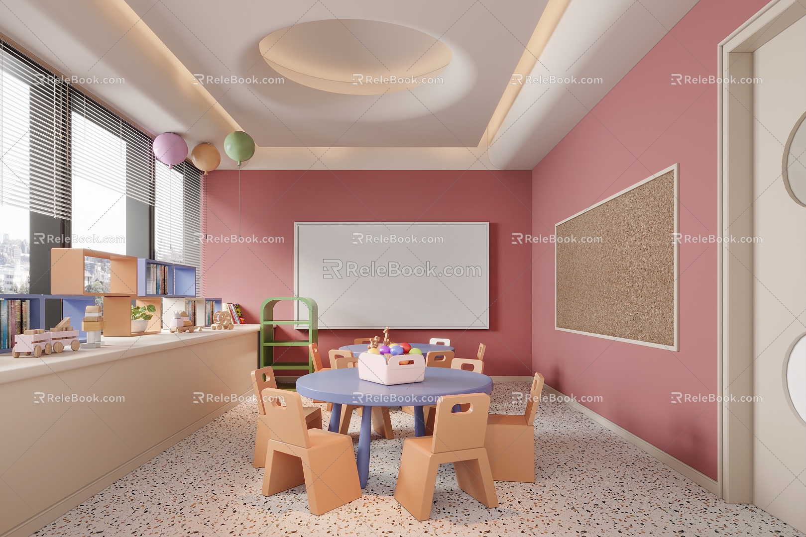 Classroom Kindergarten Training Classroom Kindergarten Amusement Park 3d model