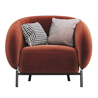 Curly armchair cier version 3d model