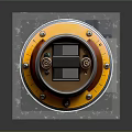 Radiation Monitoring Control Panel With Yellow Black Symbol Display And Metal Frame