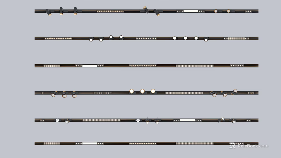 Various Modern Downlights And Spotlights With Different Design Styles For Interior Lighting 3d model