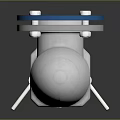 Industrial Mechanical Valve With Silver Body And Blue Bolted Top Cover