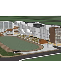 Modern Primary School Architecture Modern School Architecture Modern Middle School Architecture 3d model