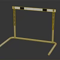 Durable Track and Field Hurdle With Metal Frame Black White Crossbar And Stable Support Legs