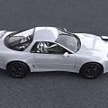 Mitsubishi GTO sports car car with interior 3d model