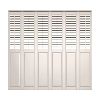 European-style Solid Wood Plainboard Door Bedroom Study Indoor Space Partition Door Cloakroom Door Folding Door Core Door 3d model