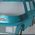 Turquoise Toy Car With Streamlined Design Multiple Windows And License Plate L322