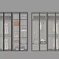 Modern Wardrobe Interior Design With Hanging Clothes Storage Boxes Shelves And Drawers