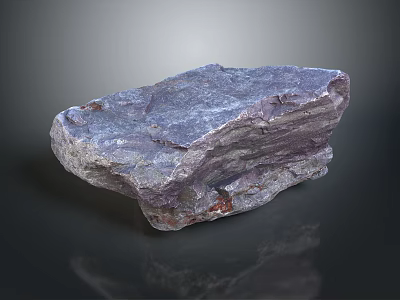 Purple Gray Natural Stone Material With Rough Surface And Textured Design 3d model