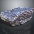 Purple Gray Natural Stone Material With Rough Surface And Textured Design