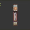 Vintage Wooden Grandfather Clock With Carved Details And Pendulum Design
