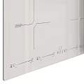 Modern Kitchen Electric Cooktops With White Black Smooth Surface And Heating Zones