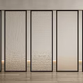 Modern Glass Screen Carved Glass Frosted Glass Partition Carved Glass Screen Frosted Glass Partition 3d model