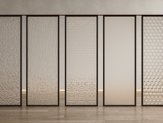 Modern Glass Screen Carved Glass Frosted Glass Partition Carved Glass Screen Frosted Glass Partition 3d model