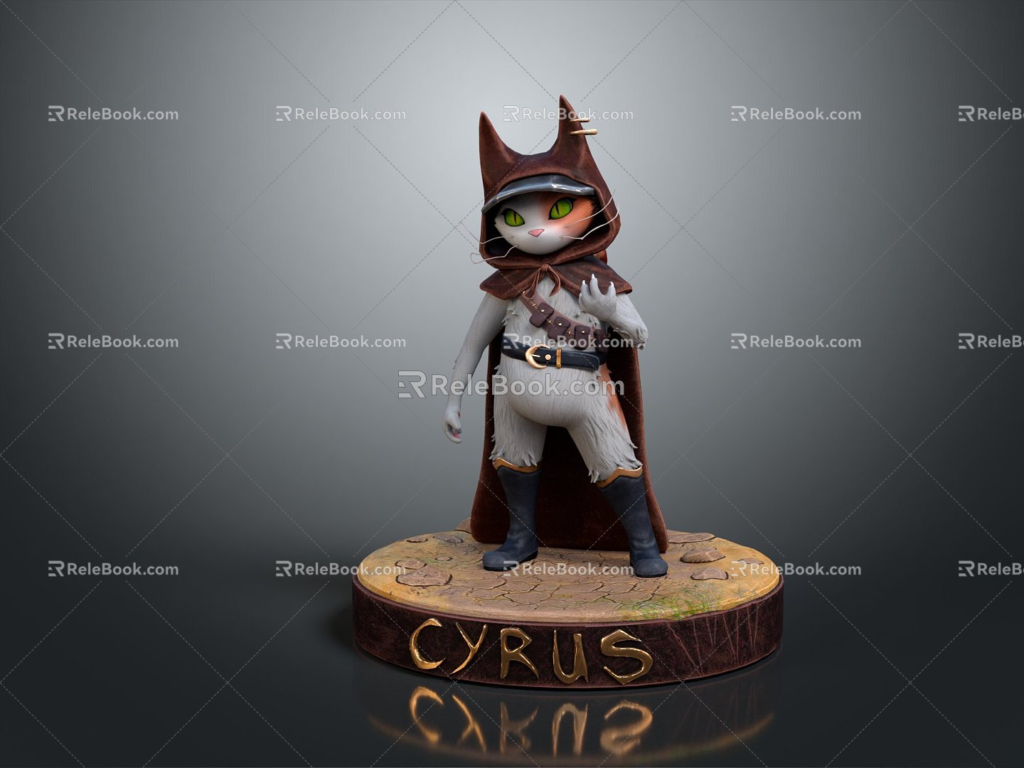 Modern game character cat cartoon cat anime cat 3d model