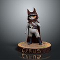 Modern game character cat cartoon cat anime cat 3d model