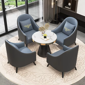 negotiation chair leisure sofa 3d model