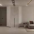 Elegant Modern Living And Dining Room Space With Beige Sofa And Minimalist Decor
