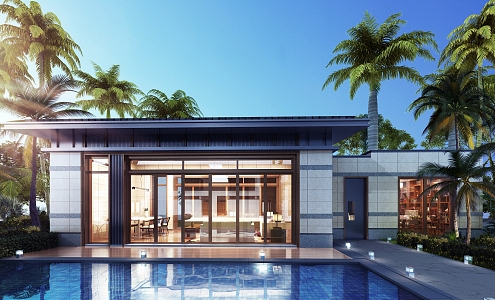 New Chinese Style Villa 3d model