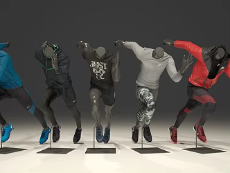 Model running trotting running figure nike sports 3d model