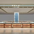 Elegant Jewelry Store Interior With Glass Display Cases And Ambient Lighting