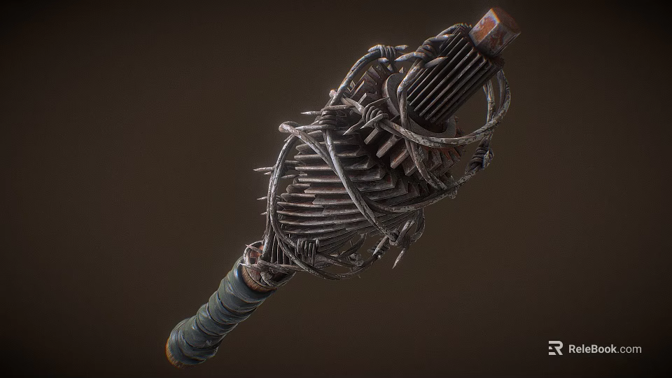 Intricate Steampunk Mechanical Weapon With Gear Metal Structure And Industrial Design Elements 3d model 