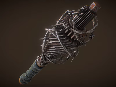 Intricate Steampunk Mechanical Weapon With Gear Metal Structure And Industrial Design Elements 3d model