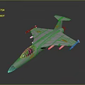 Silver Gray Fighter Jet Featuring Red Emblems Number 117 And Four Missile Launchers
