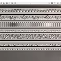 Various Decorative Gypsum Cornice Designs With Intricate Patterns And Styles 3d model