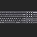 Black Computer Keyboard With Standard Key Layout And Full Size Design