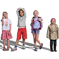 Modern multiplayer child character 3d model