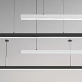 Minimalist Modern Linear Pendant Lights With Black And White Hanging Design