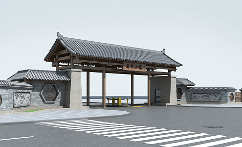 Chinese Gate 3d model