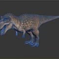 Tyrannosaurus Rex Dinosaur in Standing Pose With Open Mouth Sharp Teeth and Brown Orange Skin
