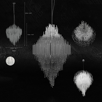 Crystal chandelier 3d model