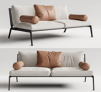 Modern double sofa 3d model