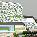 Xinyang Bus Station Modern Building Exterior Design With Square Pedestrians And White Decorative Structures