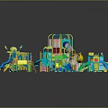 Colorful Children's Playground Equipment Including Slides Climbing Structures And Swings For Outdoor Use