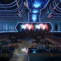 Modern KTV Interior Design With Neon Lights Sofa Seating And LED Screens