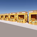 Convenience Service Kiosk and Green Snack Kiosk with Colorful Exterior Design