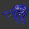 Futuristic Mechanical Structure Design With Circular Platform Metallic Pipes And Support Frames