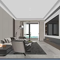 Modern Light Luxury Living And Dining Room Interior Design With Cozy Neutral Tone Furnishings