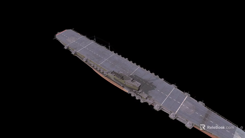 Advanced Military Aircraft Carrier With Expansive Flight Deck And Fighter Jets 3d model 