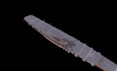 modern warship aircraft carrier 3d model