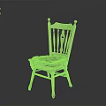 Unique Wooden Chair Design With Carved Backrest Patterned Seat And Sturdy Legs