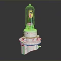 Transparent Light Bulb With White Base And Clear Glass Structure